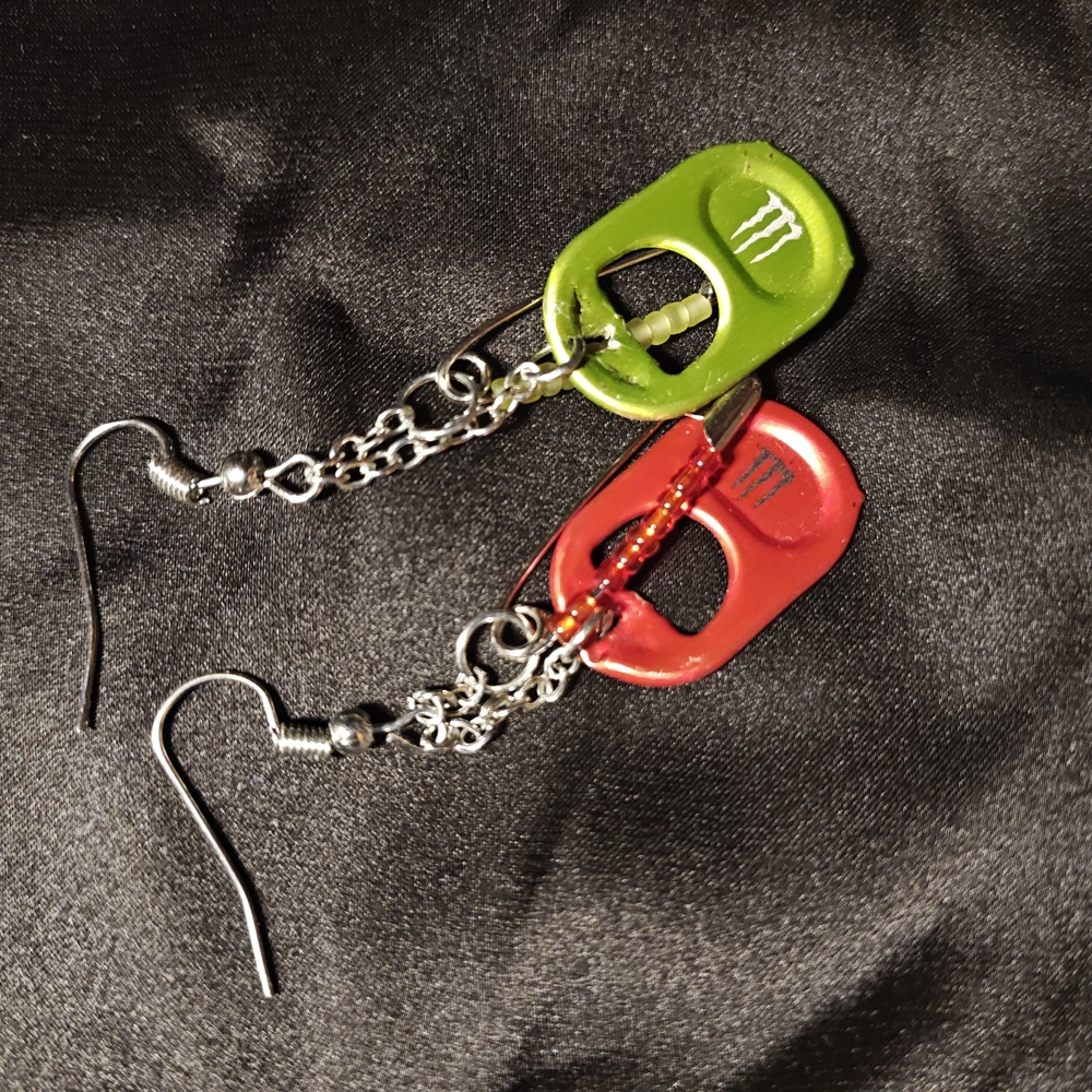 Monster Energy Tab Earrings